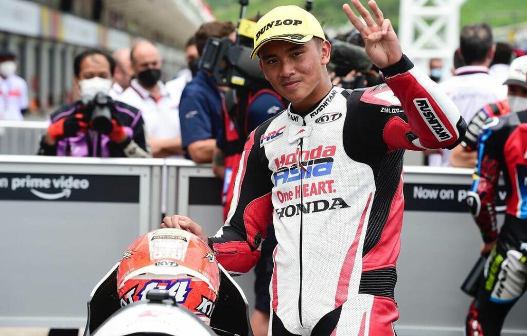 Pebalap Moto3 Asal Indonesia, Mario Aji.* (Foto: Instagram @honda_team_asia)