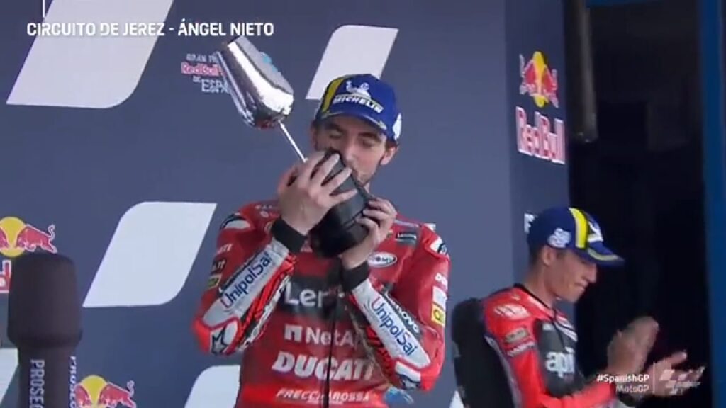 Pecco Bagnaia jadi Juara di GP Spanyol.* (FOTO: Twitter @MotoGP) 