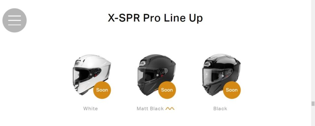 Varian Warna Helm terbaru Shoei X-SPR Pro.* (FOTO : Laman resmi shoei-europe) 